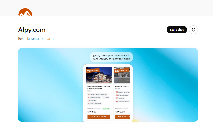 Alpy App - vind de Alpy app in ChatGPT