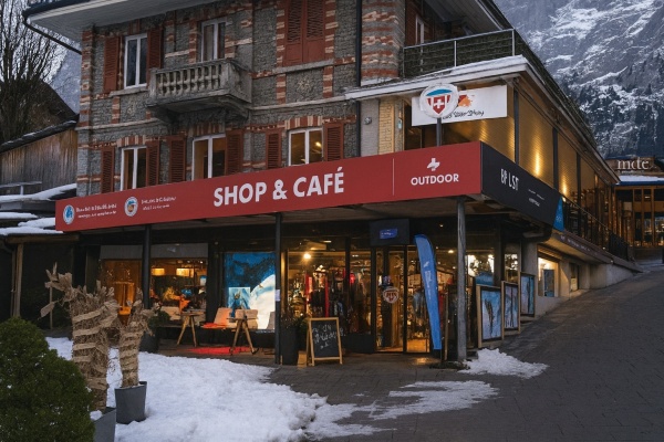 Photo du magasin Outdoor Shop & Caf&eacute; &agrave; Grindelwald